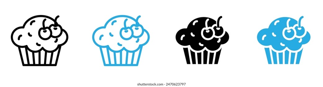 Delicious Cupcake Icon for Bakery, Desserts, and Sweet Treats