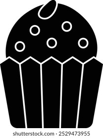 Delicious Cupcake Icon Representing Sweetness, Celebration, and Fun, Perfect for Highlighting Desserts, Parties, and Festive Occasions with a Colorful and Playful Design.