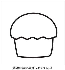 delicious cupcake icon vector design template