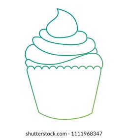 delicious cupcake isolated icon