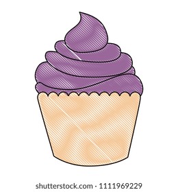 delicious cupcake isolated icon