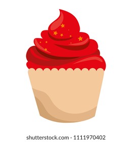 delicious cupcake isolated icon
