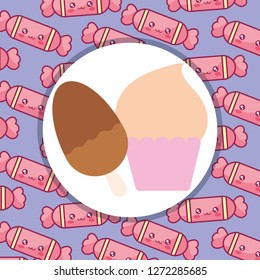 delicious cupcake isolated icon