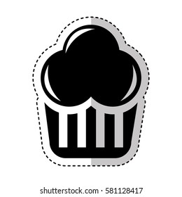 delicious cupcake isolated icon