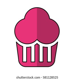 delicious cupcake isolated icon