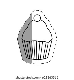 delicious cupcake isolated icon