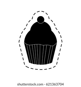delicious cupcake isolated icon