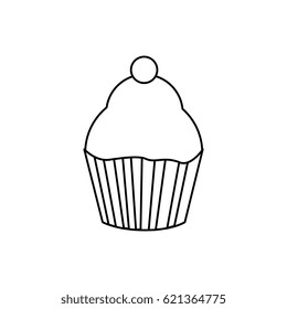 delicious cupcake isolated icon