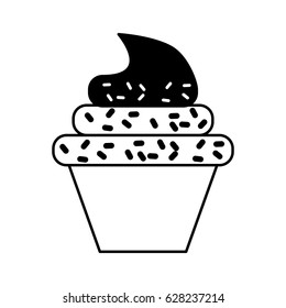 delicious cupcake isolated icon