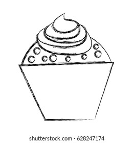 delicious cupcake isolated icon