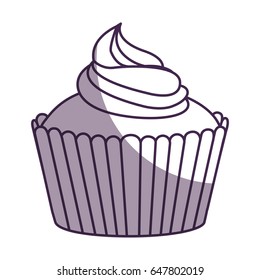 delicious cupcake isolated icon