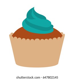 delicious cupcake isolated icon