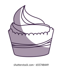 delicious cupcake isolated icon