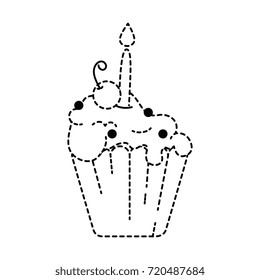 delicious cupcake isolated icon
