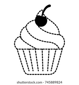 delicious cupcake isolated icon