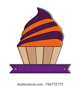 delicious cupcake isolated icon