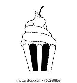 delicious cupcake isolated icon