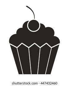 delicious cupcake  isolated icon design, vector illustration  graphic 