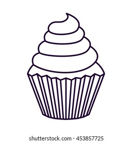 delicious cupcake isolated icon design, vector illustration  graphic 
