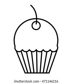 delicious cupcake isolated icon vector illustration design