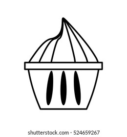 delicious cupcake isolated icon vector illustration design