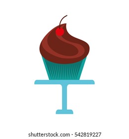 delicious cupcake isolated icon vector illustration design