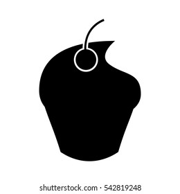 delicious cupcake isolated icon vector illustration design