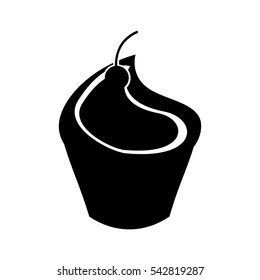 delicious cupcake isolated icon vector illustration design