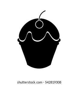 delicious cupcake isolated icon vector illustration design