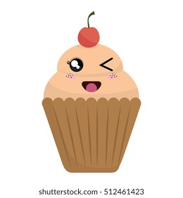 delicious cupcake kawaii style
