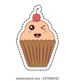 delicious cupcake kawaii style