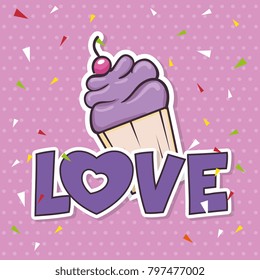 delicious cupcake pop art