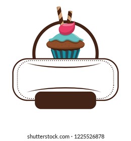 delicious cupcake sweet frame