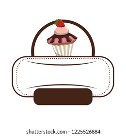 delicious cupcake sweet frame