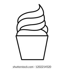 delicious cupcake sweet icon