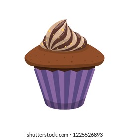 delicious cupcake sweet icon