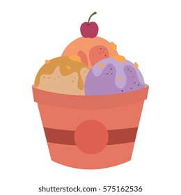 delicious cupcake sweet icon