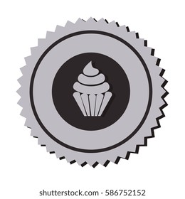 delicious cupcake sweet icon