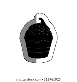 delicious cupcake sweet icon