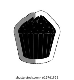 delicious cupcake sweet icon