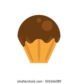 delicious cupcake sweet icon vector illustration design