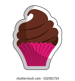 delicious cupcake sweet isolated icon vector illustration design