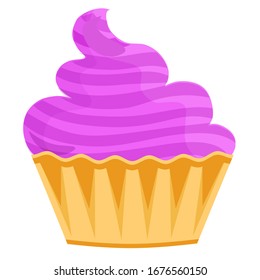 delicious cupcake sweet pastry vector illustration design