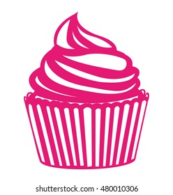 delicious cupcake sweet pastry vector illustration design