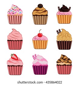 DELICIOUS CUPCAKES ICON SET