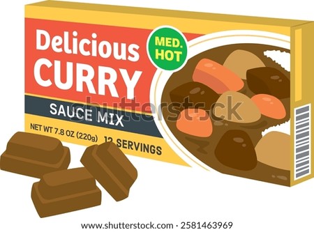 Delicious curry sauce mix medium hot