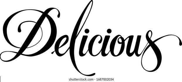 Delicioso - texto de caligrafía personalizado