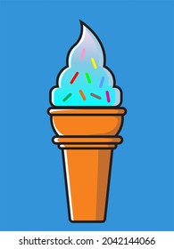 delicious, cute and adorable ice cream icon.