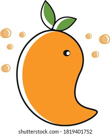 deliciosa imagen de dibujos animados de mango lindo