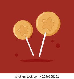 Delicious Dalgona Candy Vector Illustration. Korean Candy - EPS 10 Vector